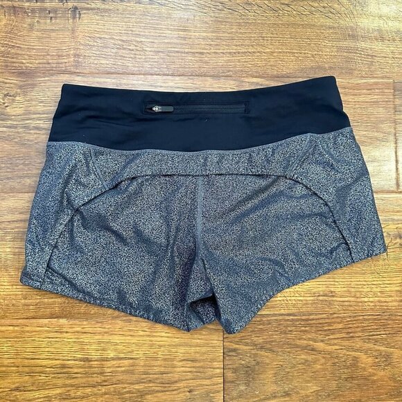 Lululemon Lululemon Speed Up Short *2.5" FoilLuminosity Foil Black Silver 6 - Picture 4 of 7